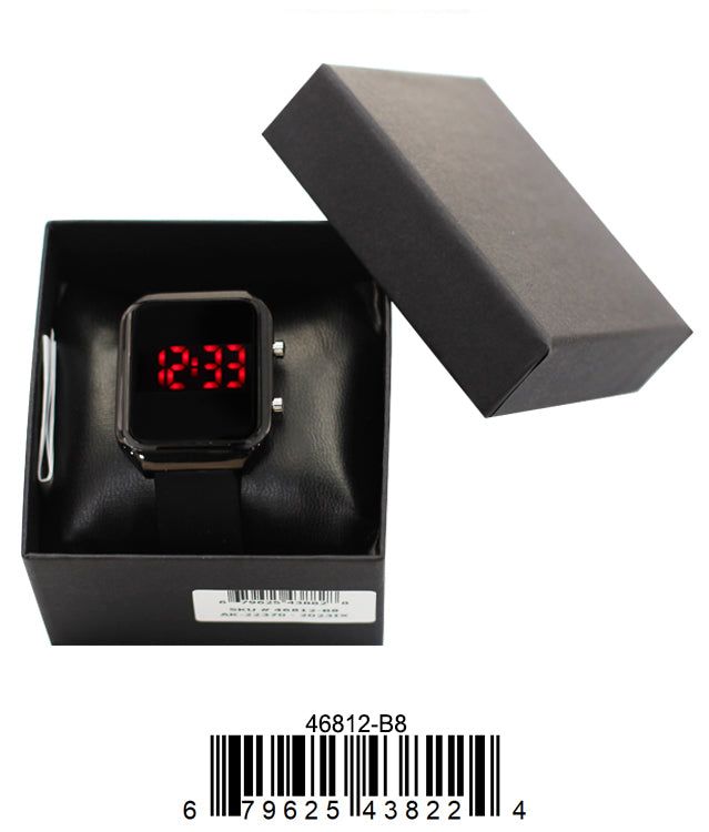 4681 - LED Watch, Color: Black Boxed