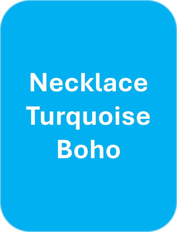 Necklace Boho style Turquoise