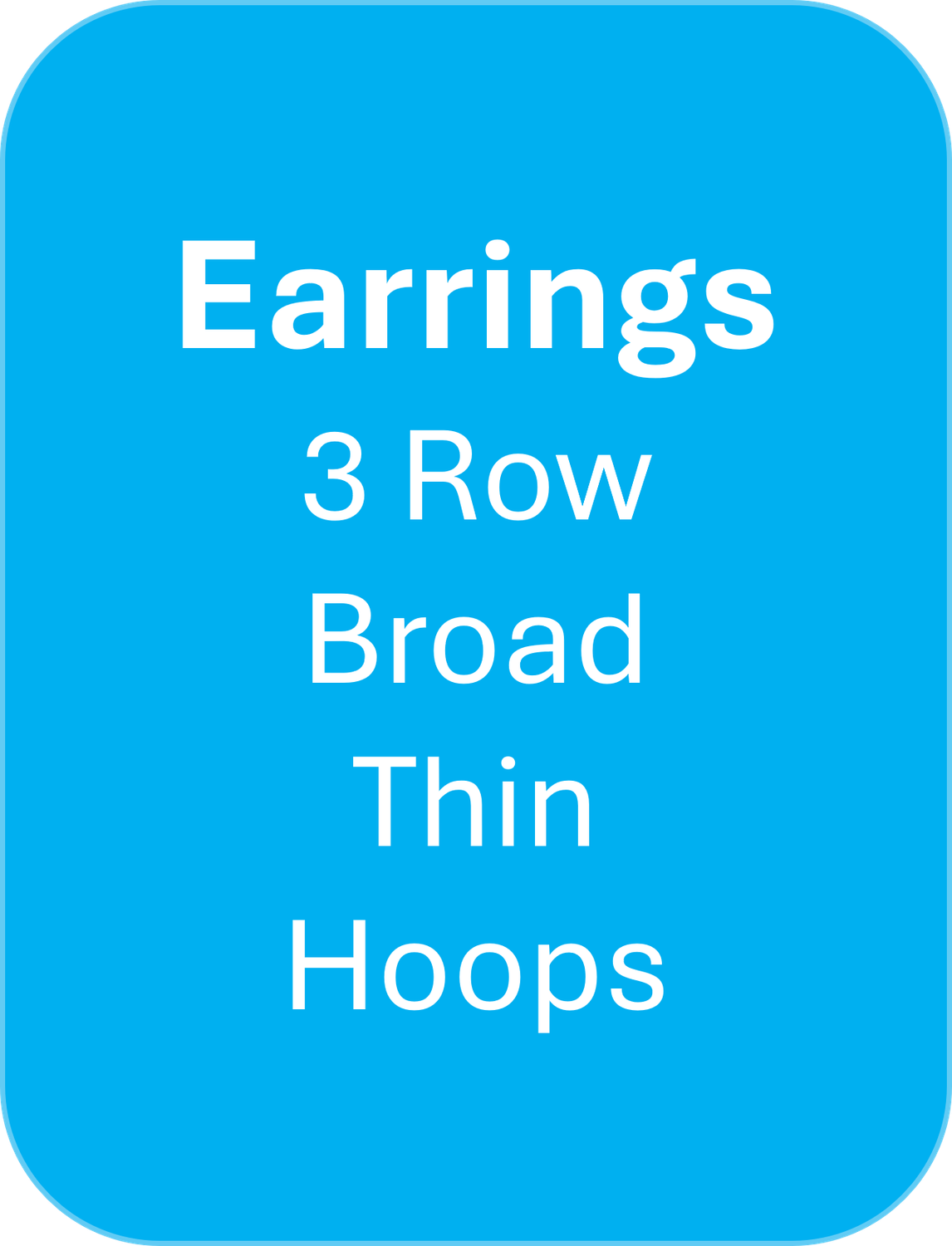 Earrings 3 Row- Broad Thin Hoop Earrings Gold-toned