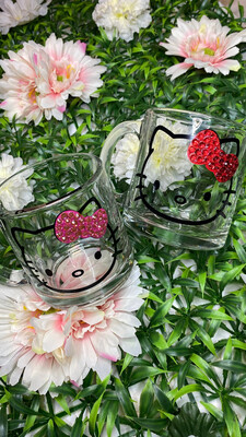 13oz Blink Bow HK Inspired Clear Glass Mug