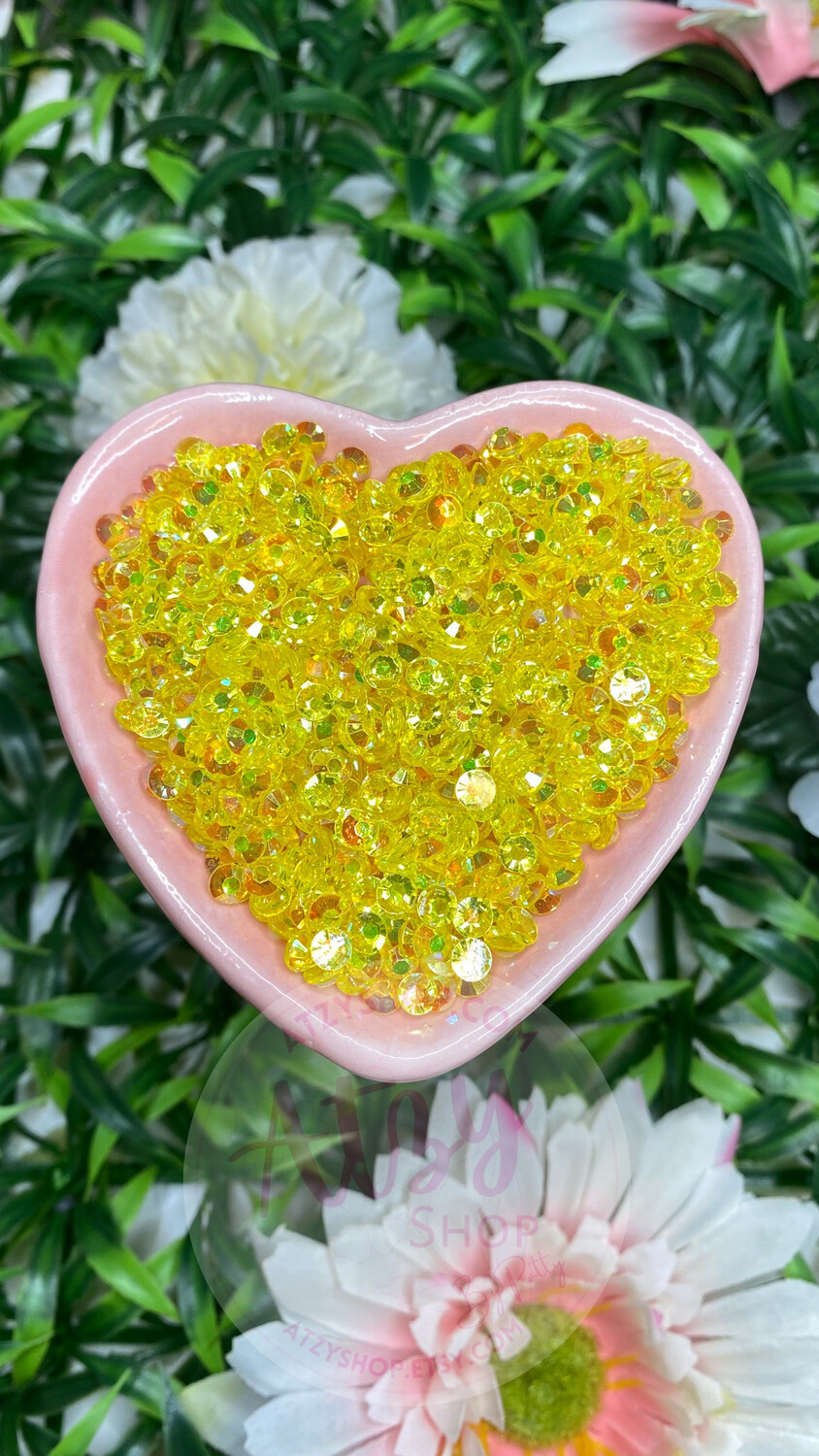 Transparent Summer Yellow AB Rhinestones