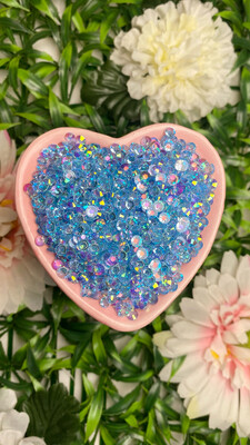 Transparent Blue Sea AB Rhinestones