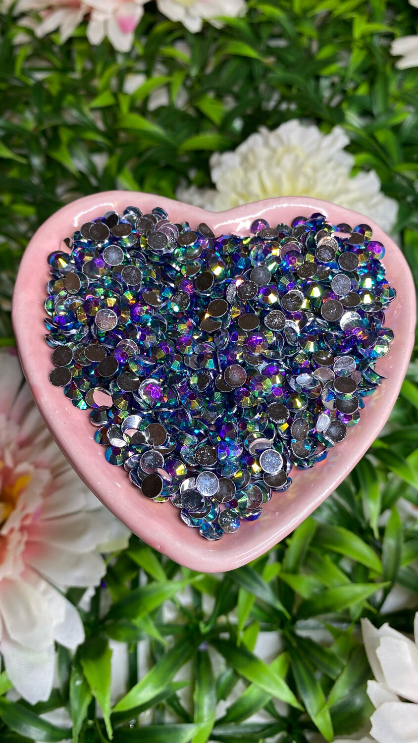 Precious Amethyst AB Resin Rhinestones w/Silver Back