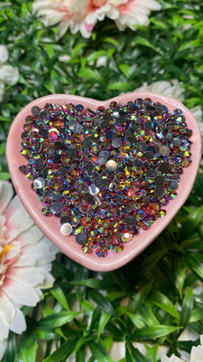 Tourmaline Rose AB Resin Rhinestones w/Silver Back