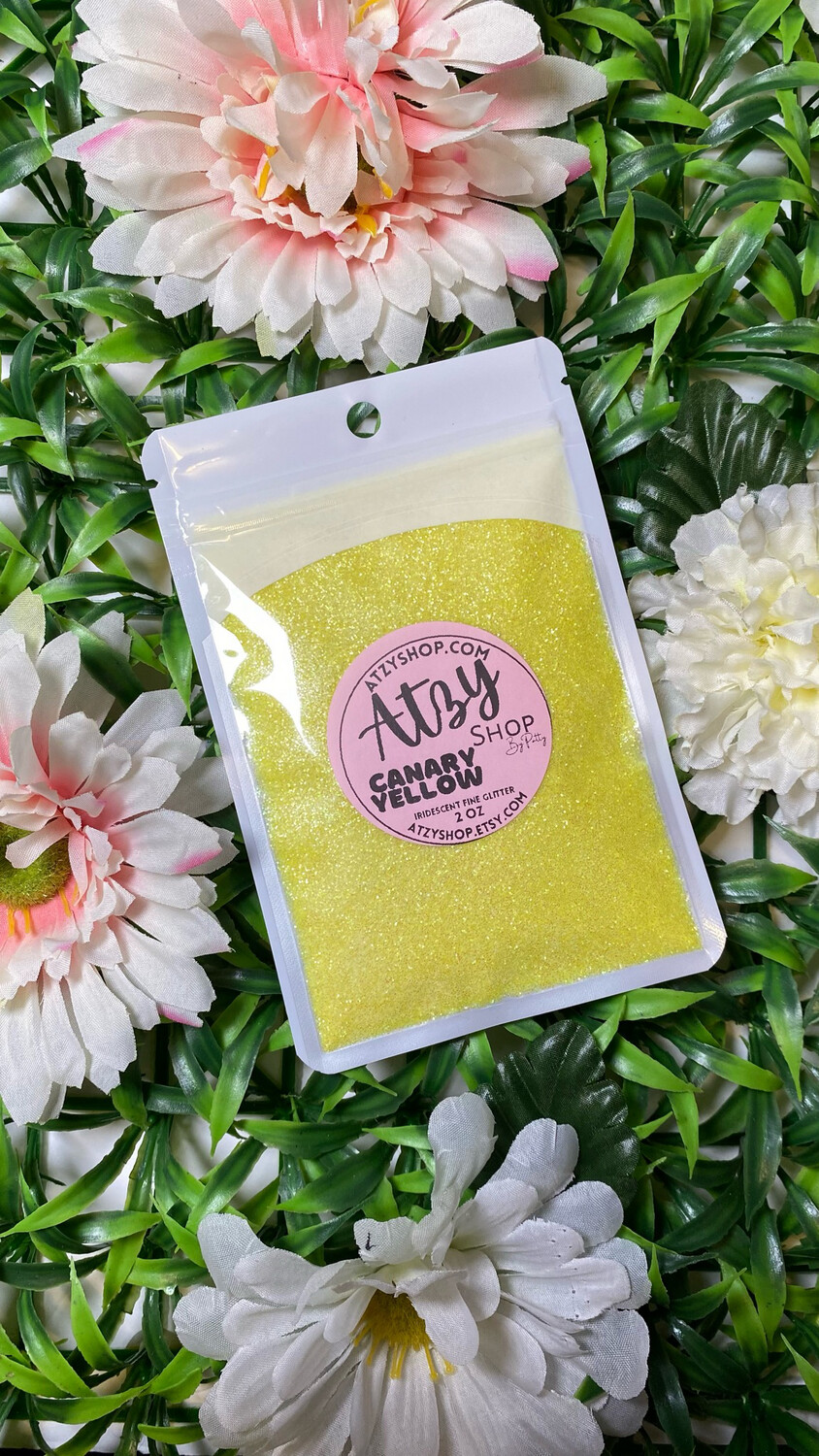 CANARY YELLOW Iridescent Fine Glitter