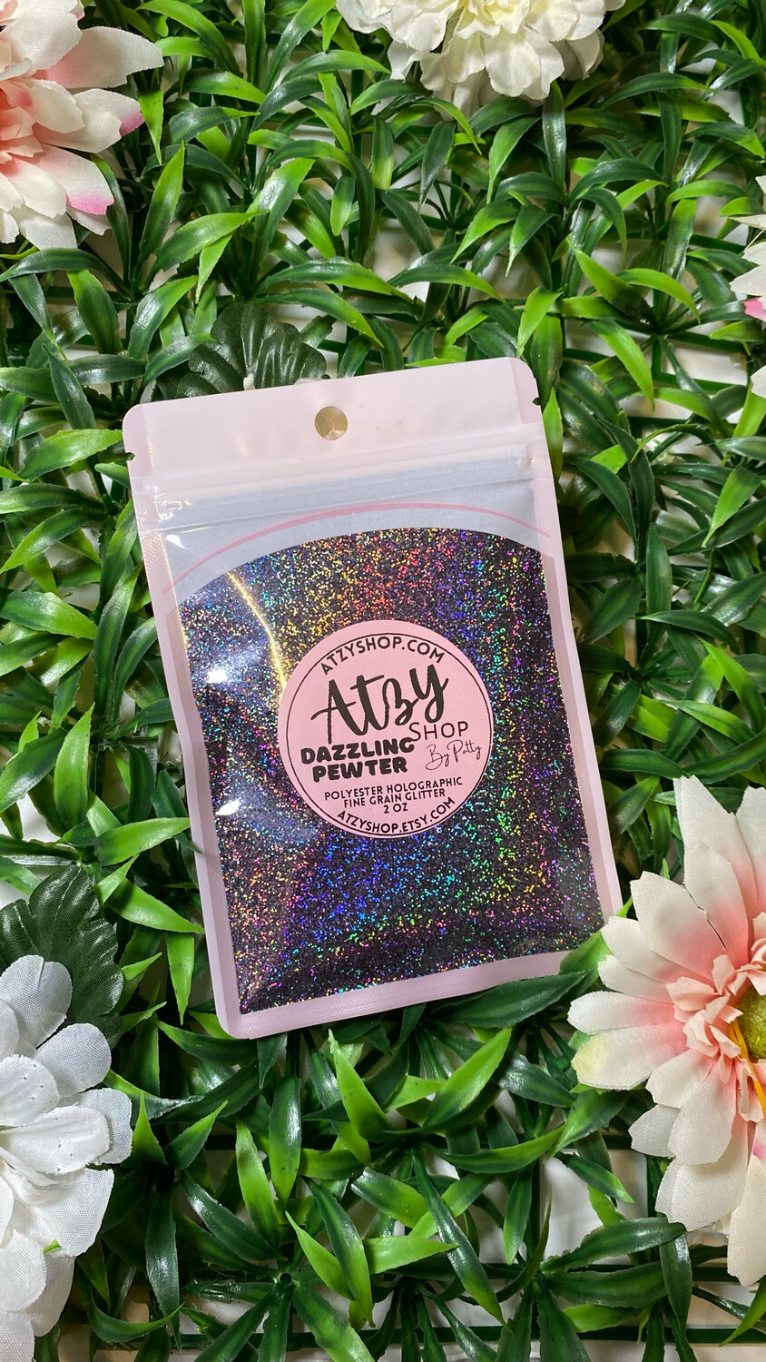 Dazzling Pewter Holographic Fine Glitter