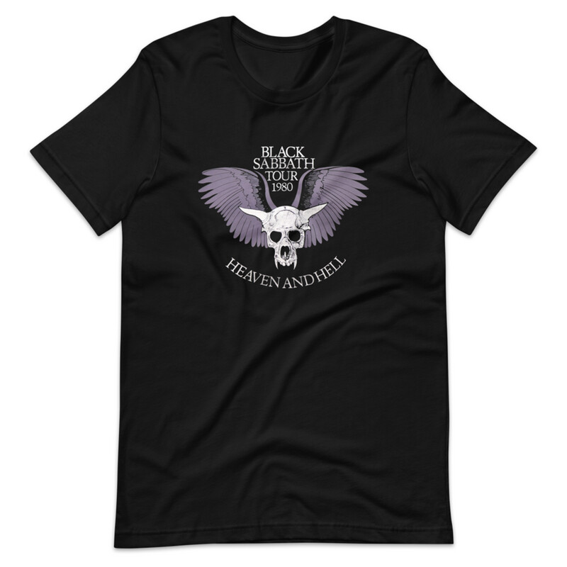 Black Sabbath Tour 1980 Unisex T-Shirt, Black Sabbath Heaven and Hell, Vintage Style 80s Shirt, Retro Design T-Shirt