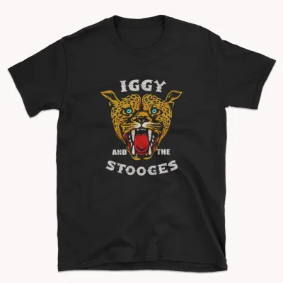 Iggy And The Stooges Cheetah T-Shirt, Limited Edition Vintage Style Design, Unisex T-Shirt, 70s Rock and Roll, Punk Rock T-Shirt