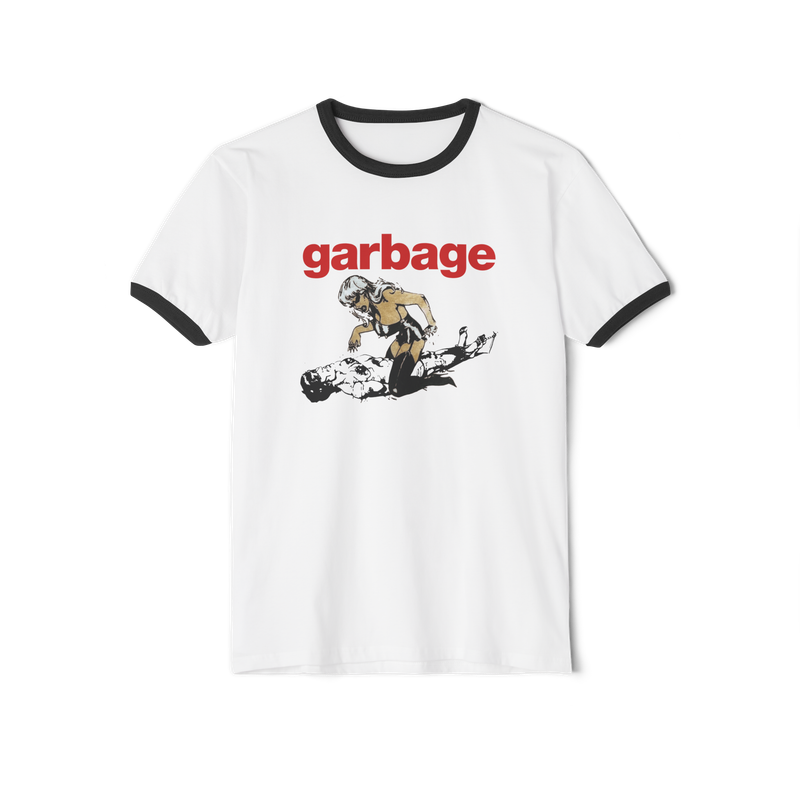Garbage Band Ringer T-Shirt, Retro Design, 80s Vintage Style Shirt