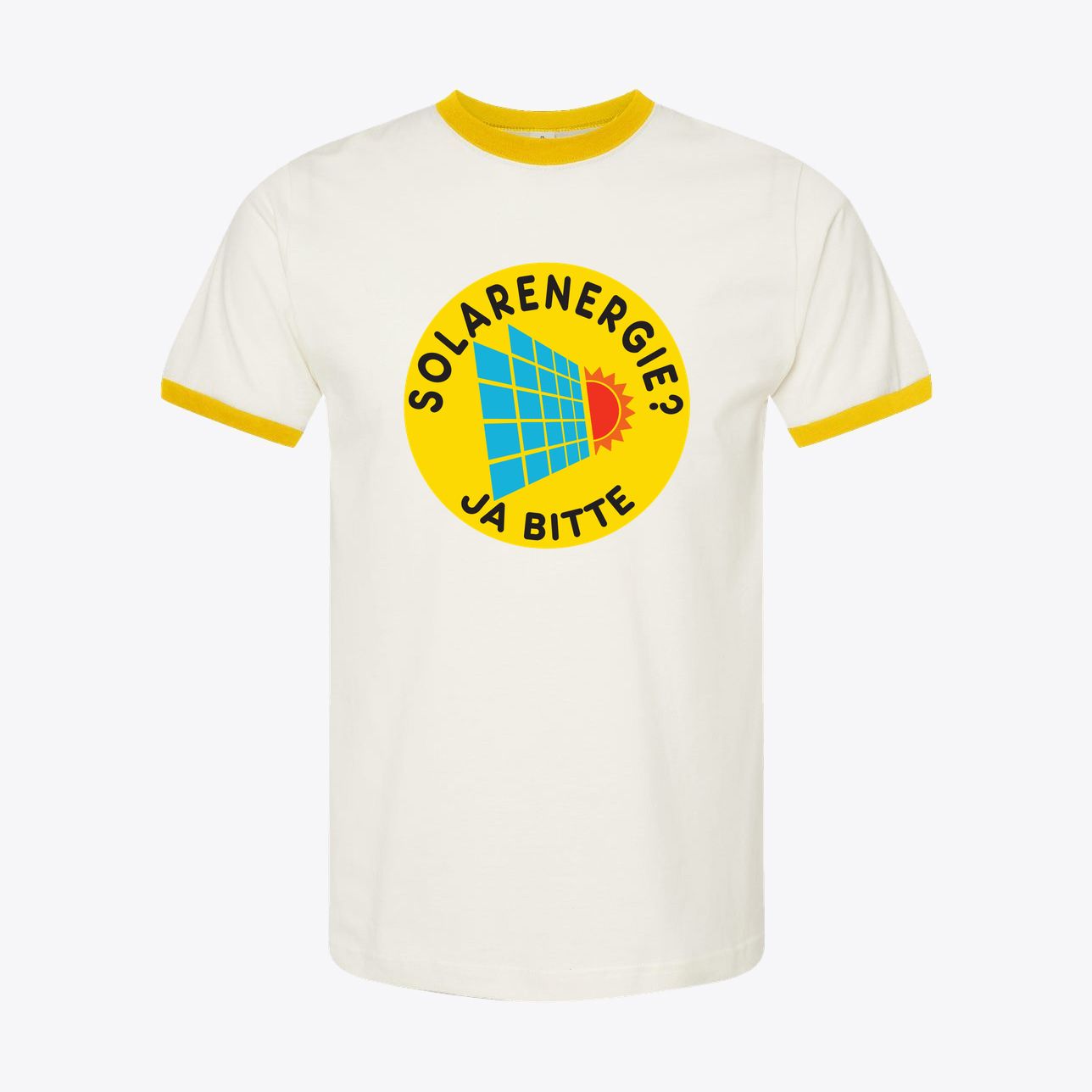 Solar Energie, Ja Bitte — Retro Euro Eco Ringer Tee