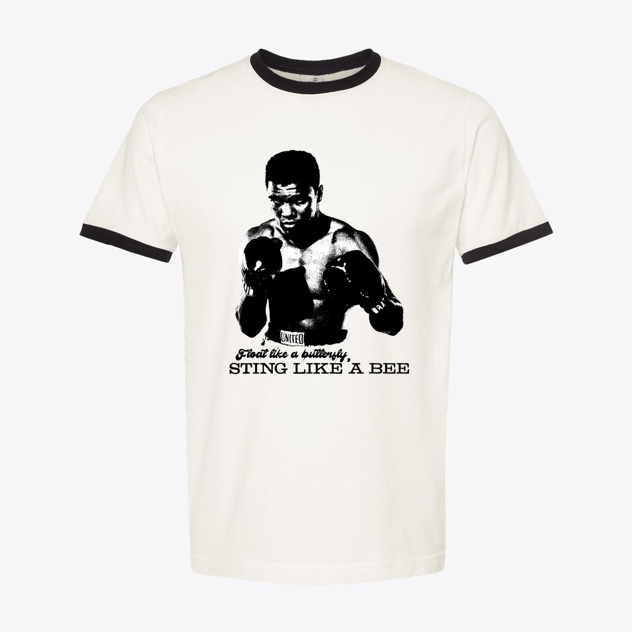 Muhammad Ali boxer with a quote below the image