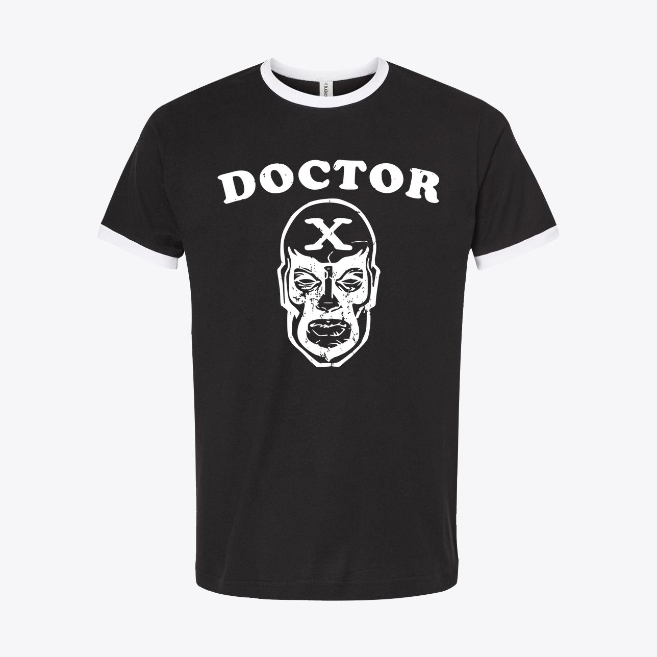 Doctor X — Classic Masked Wrestler Retro Ringer Tee