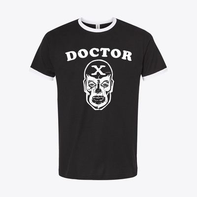 Doctor X — Classic Masked Wrestler Retro Ringer Tee