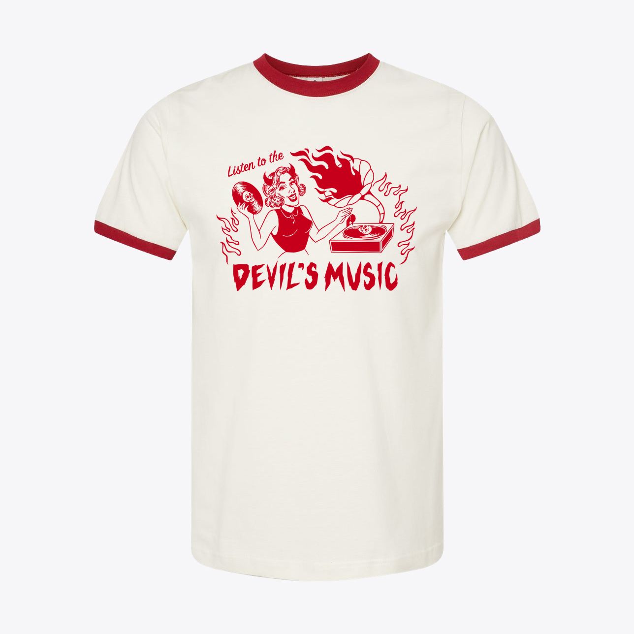 Listen To The Devil's Music — Retro 70s Rock Tee