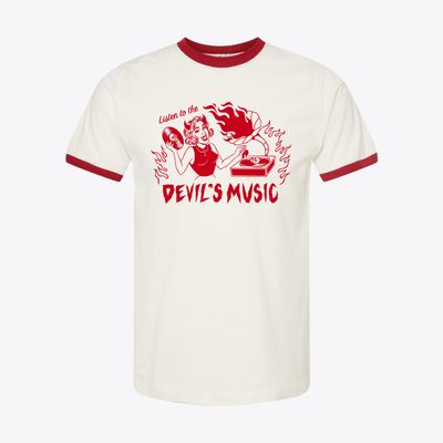 Listen To The Devil's Music — Retro 70s Rock Tee