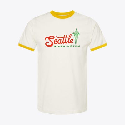 Seattle Washington – Vintage 70s Travel Ringer Tee