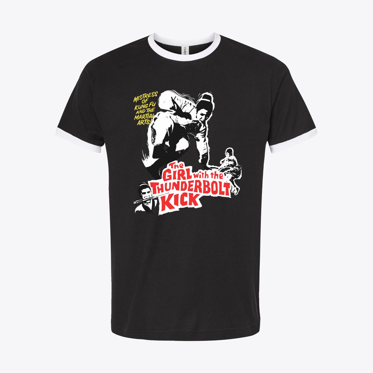 Girl With The Thunderbolt Kick - Retro Kung Fu Tee