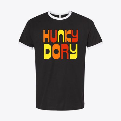 Hunky Dory – Retro 70s Album-Inspired Ringer Tee