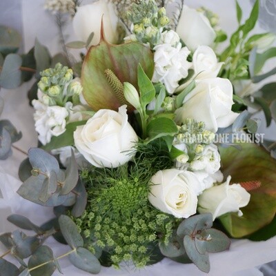 Florist's choice bouquet-green&white