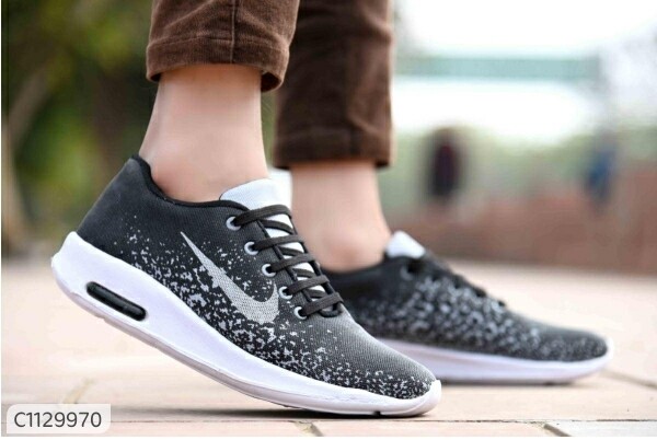 Black and white casual shoes