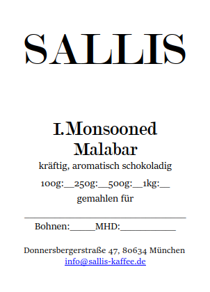 Kaffee India Monsooned Malabar