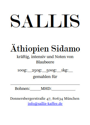 Kaffee Äthiopien Sidamo