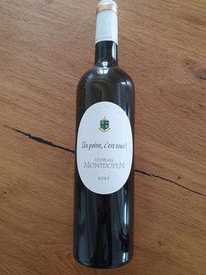 Bergerac blanc sec &quot;Un point, c&#39;est tout!&quot; Château Montdoyen