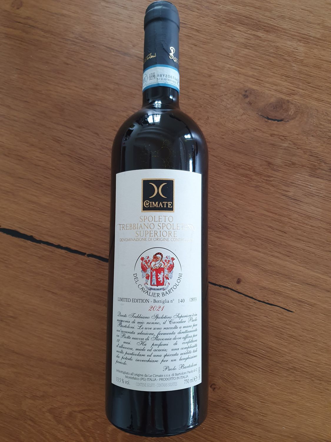 Trebbiano Spoletino Superiore DOC Del Cavalier Bartoloni