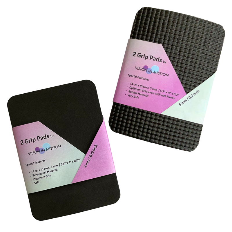 Grip Pads [4er Set] 5 mm und 3 mm - Griffpolster robust und rutschfest - Verschiedene Materialien und optimale Griffkraft
