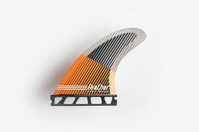 FEATHER FINS ULTRALIGHT BLACK HEXA CORE HC ORANGE. SINGLE TAB