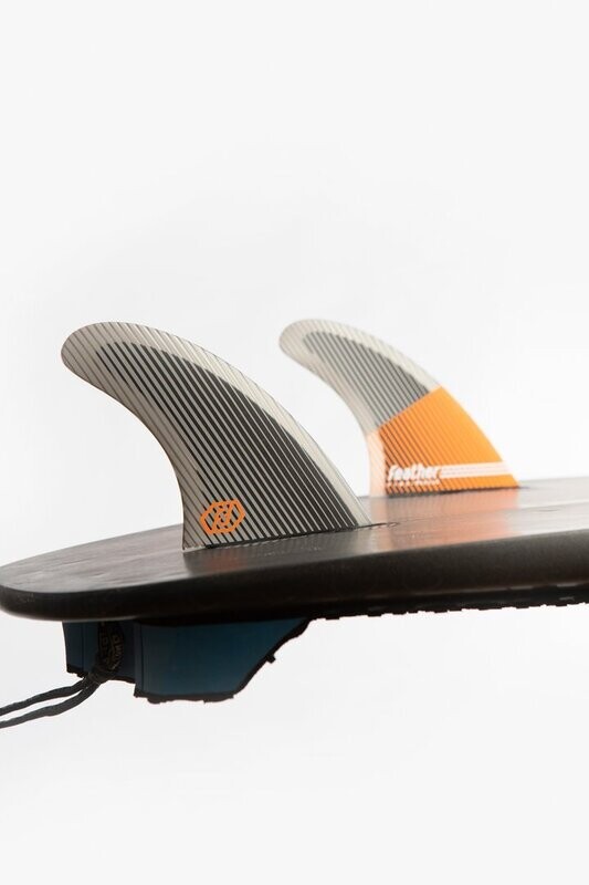 FEATHER FINS ULTRALIGHT BLACK HEXA CORE HC ORANGE. DUAL TAB
