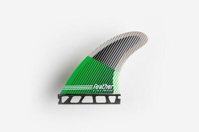 FEATHER FINS ULTRALIGHT BLACK HEXA CORE HC GREEN. SINGLE TAB