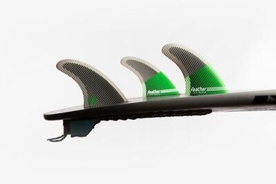 FEATHER FINS ULTRALIGHT BLACK HEXA CORE HC GREEN. DUAL TAB