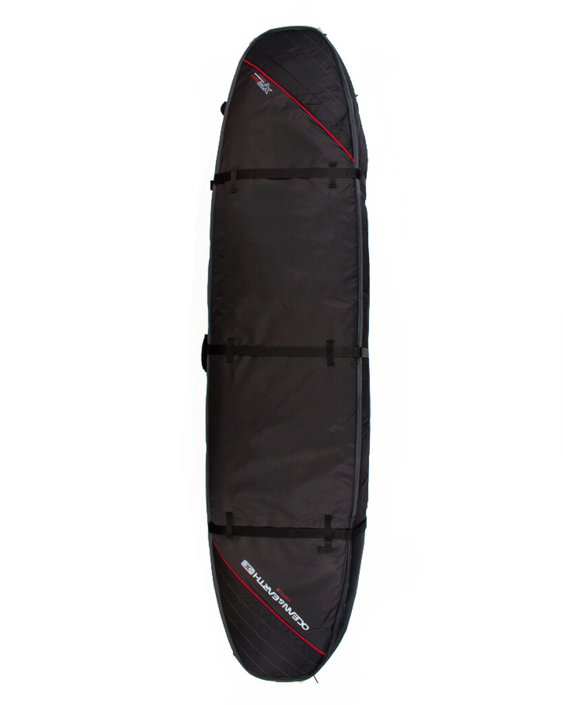 Double Coffin Longboard Board Cover, Size: 8´6, Color: Black / Red