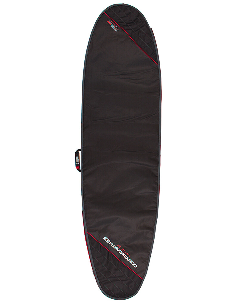 Compact Day Longboard Cover, Size: 7´0, Color: Black / Red