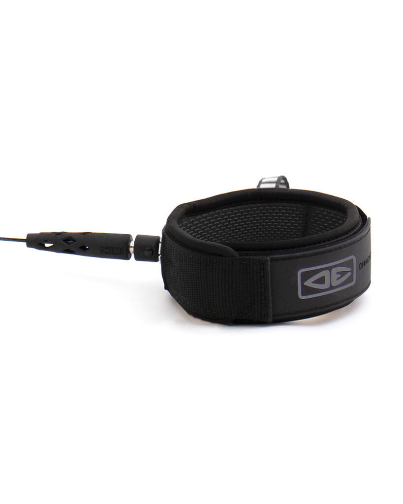 Longboard Regular Knee Moulded Leash - 9ft, Color: Black