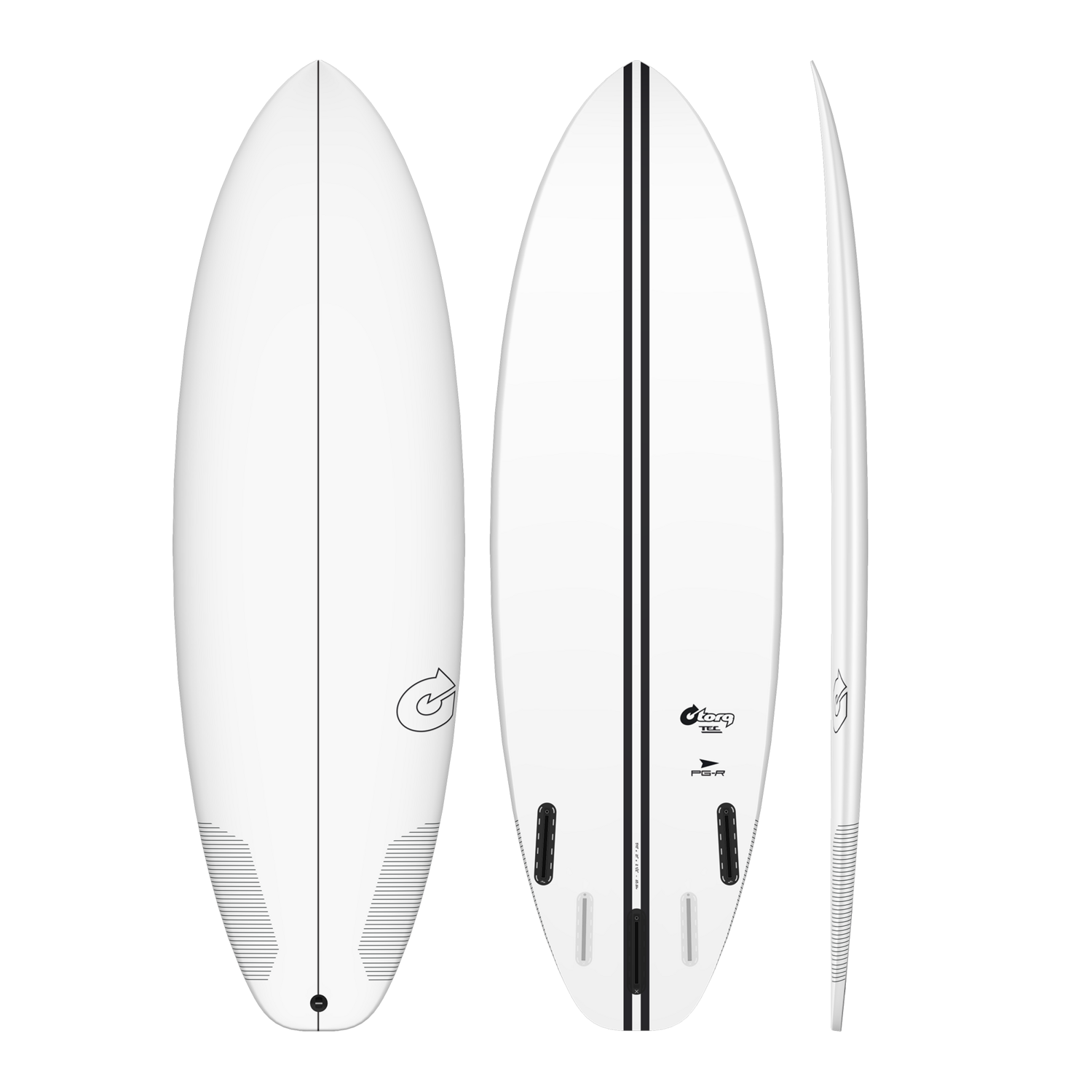 P G - R, Tamanho: 5’8 x 20 5/8” x 2 3/8”	- 32.2 ltr, Cor: Tec White