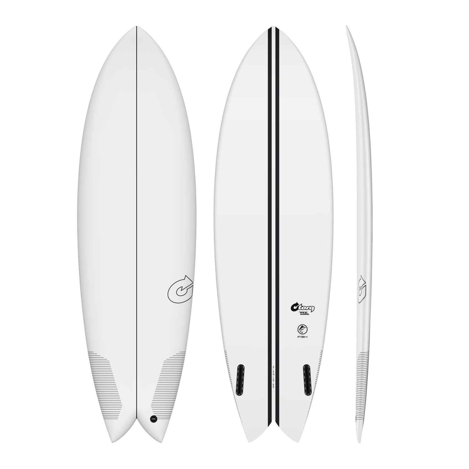 FISH, Tamanho: 5’6 x 19 3/4” x 2 5/16” - 29.4 ltr, Cor: Tec White