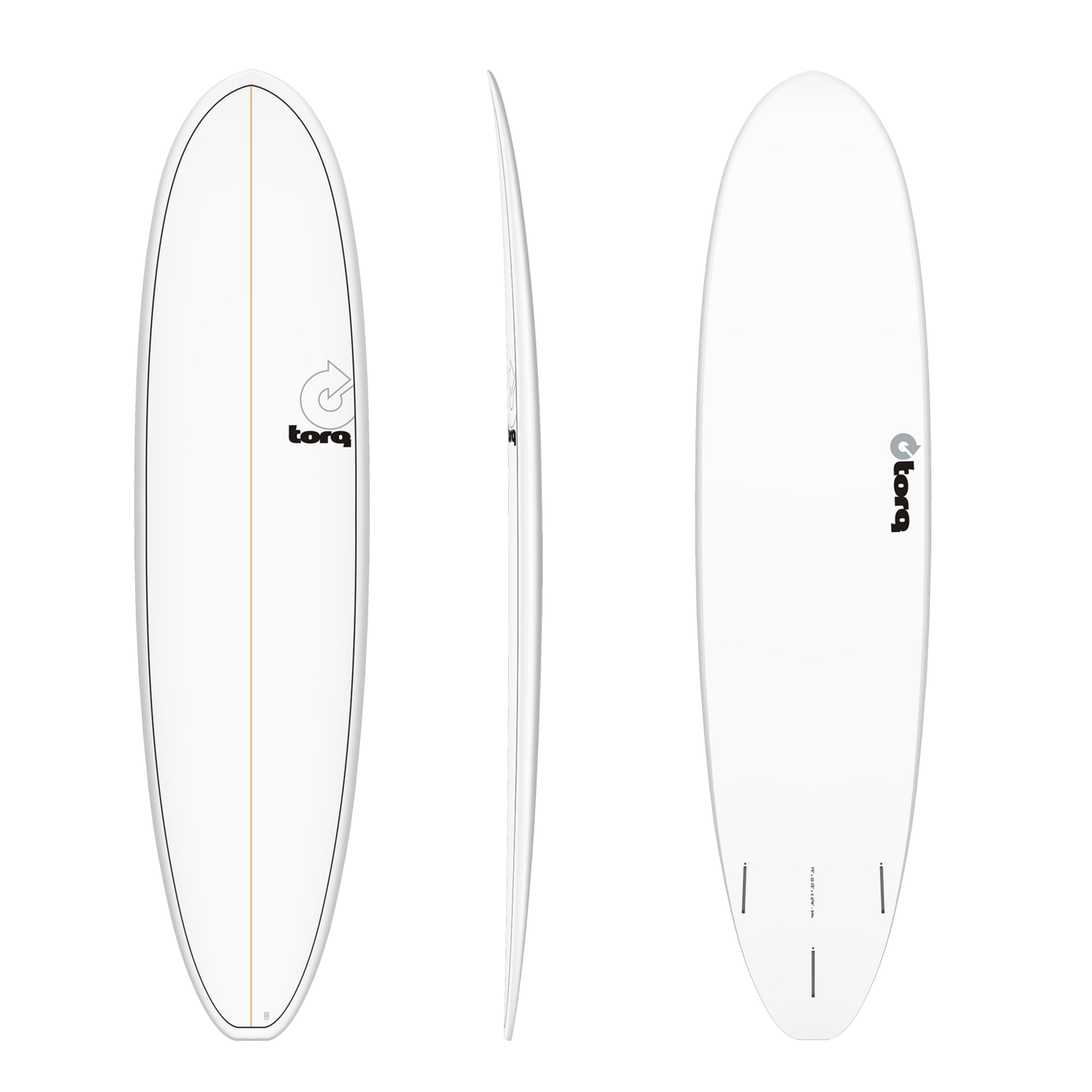 MOD FUN V+, Tamanho: 7’4 x 22” x 3”	- 56.0 ltr, Contrução / Cor: TET (WHITE + PINLINE)