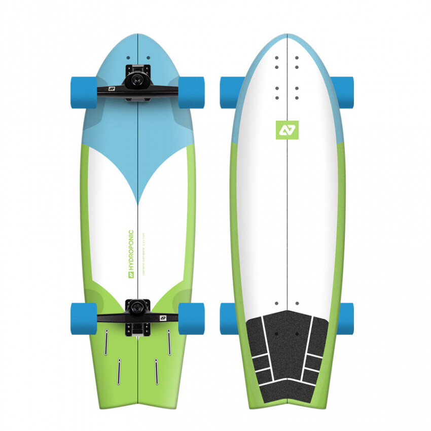 SURFSKATE FISH 31,5&#39;&#39; RADIKAL CYAN /GREEN