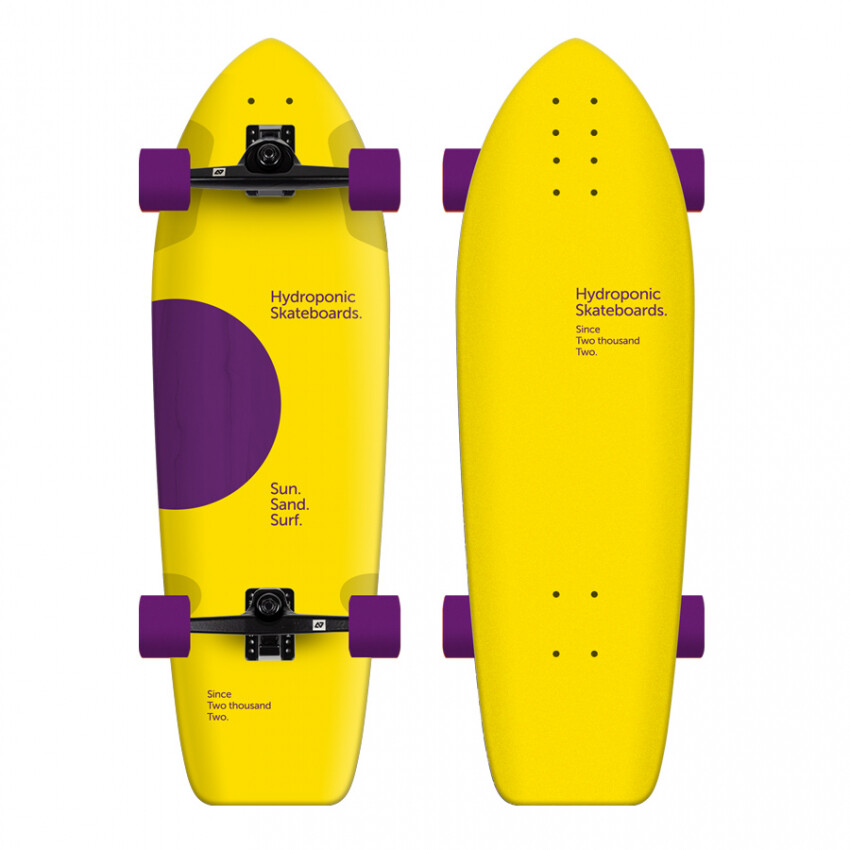 SURFSKATE SQUARE 33&#39;&#39; LUNAR YELLOW / PURPLE