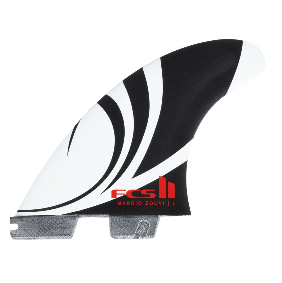 FCS II SHARP EYE PC TRI FINS CARBON BLACK/WHITE