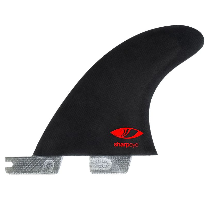FCS II SHARP EYE PC TRI FINS CARBON BLACK/WHITE