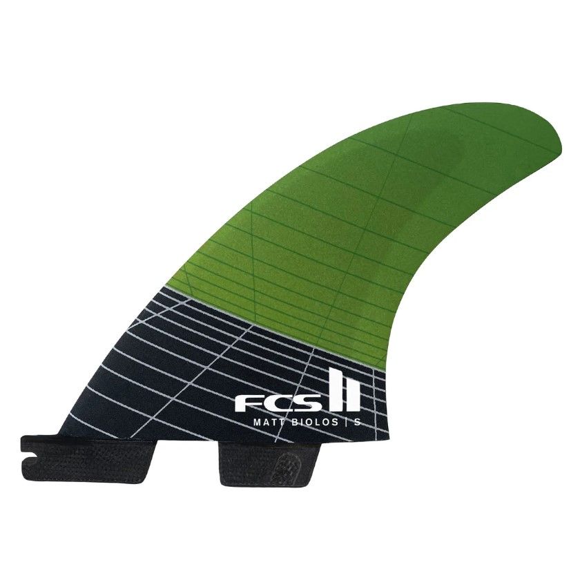 FCS II Matt Biolos Tri Fin Set, Color: Green
