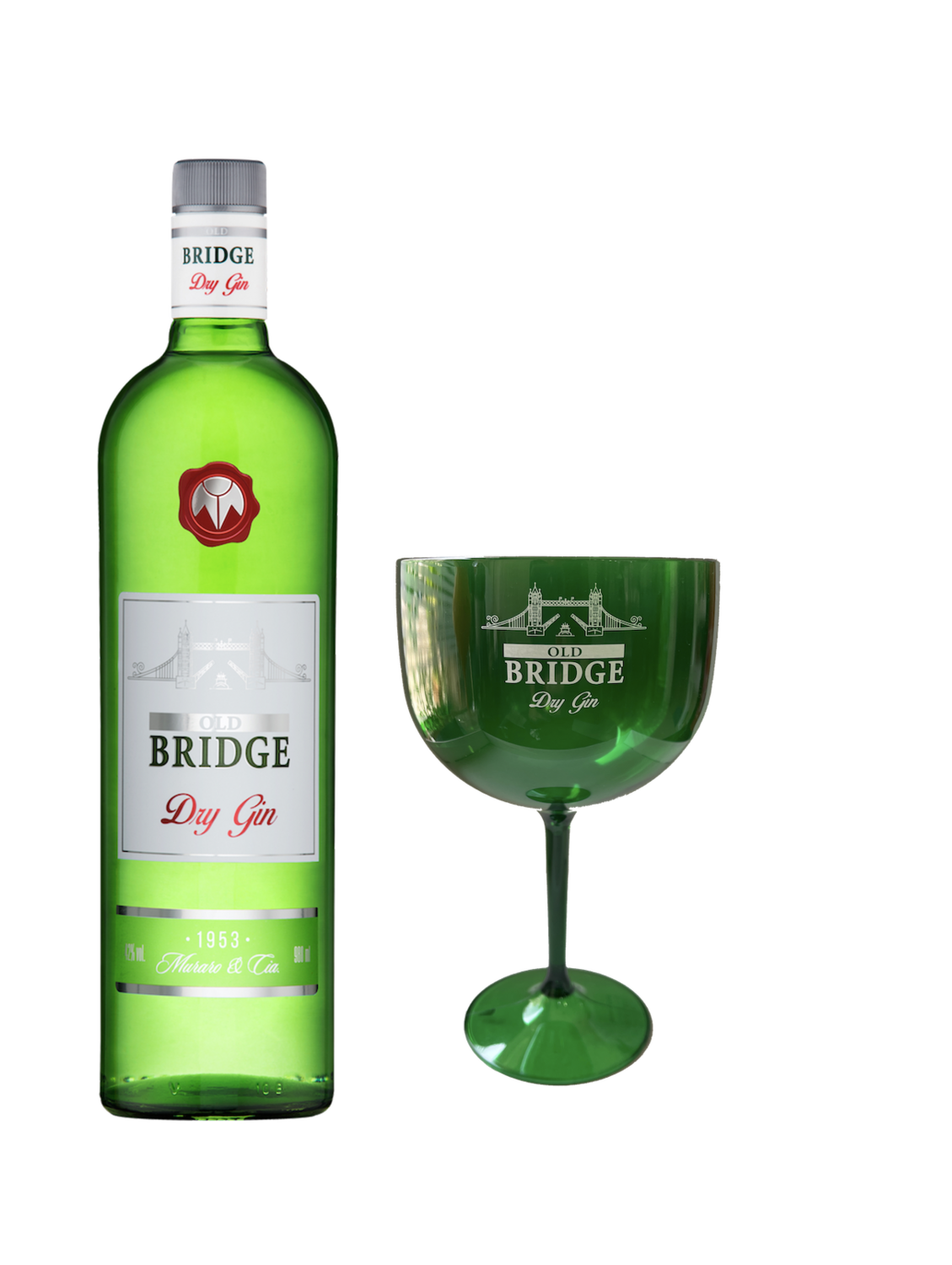OLD BRIDGE GIN 6*98 CL + Special Gin Tonic Cup