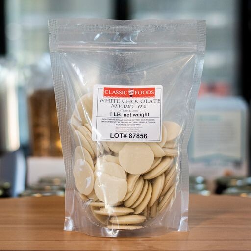 WHITE CHOCOLATE 34%   1 LB