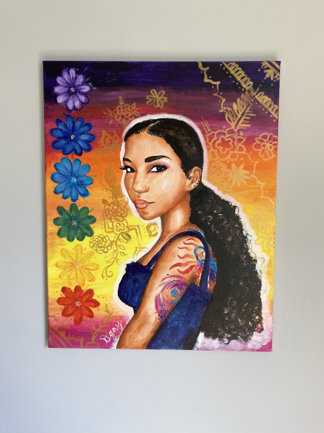 AIKO SUNSET 24 by 36 in. Canvas