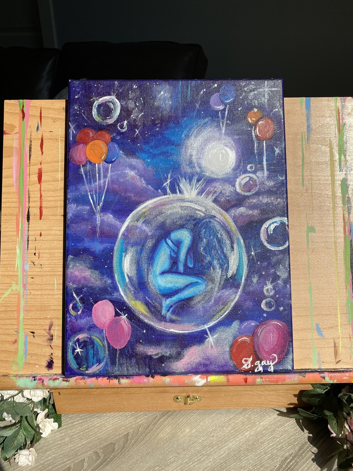 SOCIAL DISTANCE 11x14in. Acrylic on canvas