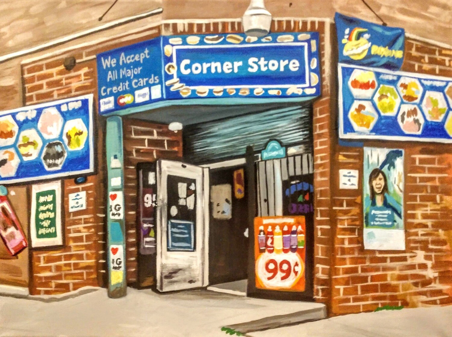 Corner Store (Original Painting)