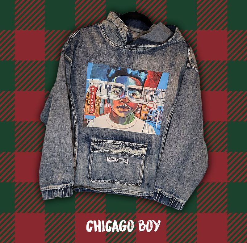 Chicago Boy Denim Hoodie